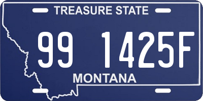 MT license plate 991425F