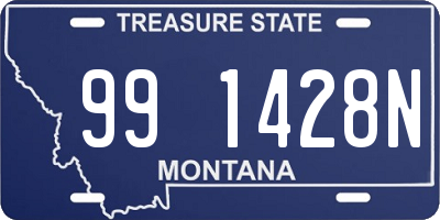 MT license plate 991428N