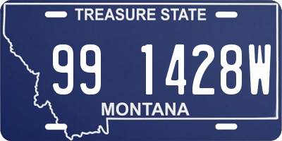 MT license plate 991428W