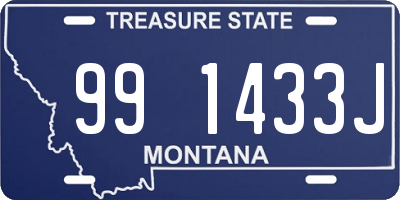 MT license plate 991433J