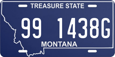 MT license plate 991438G