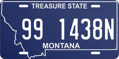 MT license plate 991438N