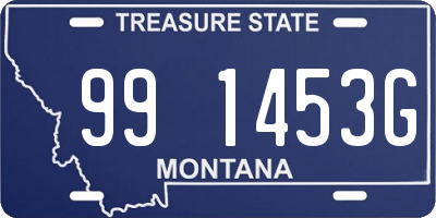 MT license plate 991453G