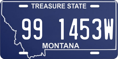 MT license plate 991453W