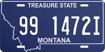 MT license plate 991472I