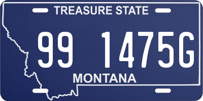 MT license plate 991475G