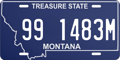 MT license plate 991483M