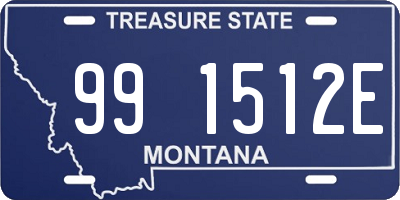 MT license plate 991512E