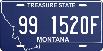 MT license plate 991520F