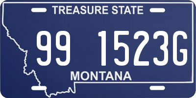 MT license plate 991523G