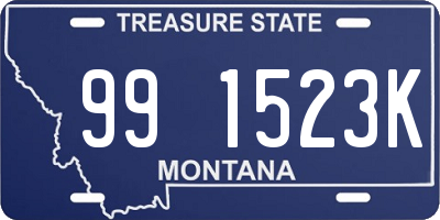 MT license plate 991523K