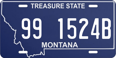 MT license plate 991524B