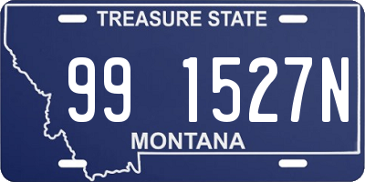 MT license plate 991527N