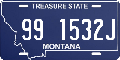 MT license plate 991532J