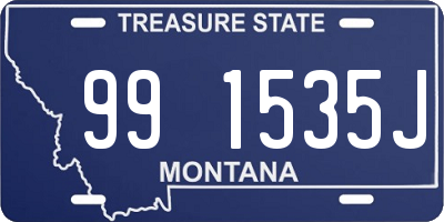 MT license plate 991535J