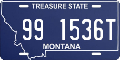 MT license plate 991536T