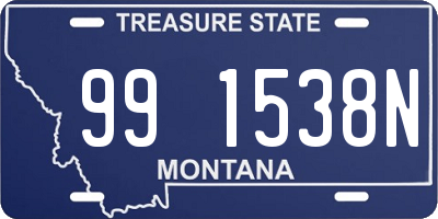 MT license plate 991538N