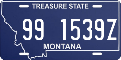 MT license plate 991539Z