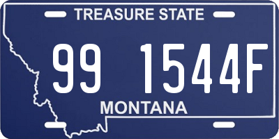 MT license plate 991544F