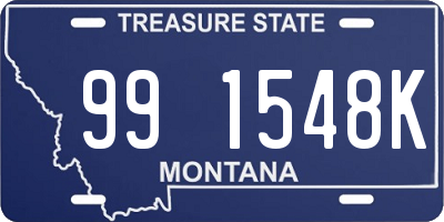 MT license plate 991548K