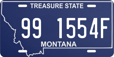 MT license plate 991554F