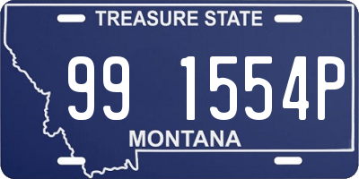 MT license plate 991554P