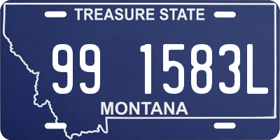 MT license plate 991583L