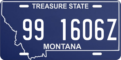 MT license plate 991606Z