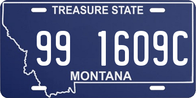 MT license plate 991609C