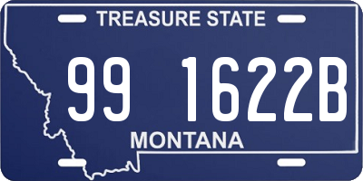 MT license plate 991622B