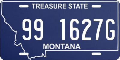 MT license plate 991627G