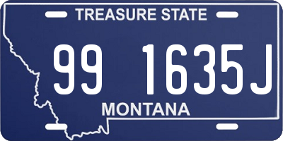 MT license plate 991635J