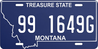 MT license plate 991649G