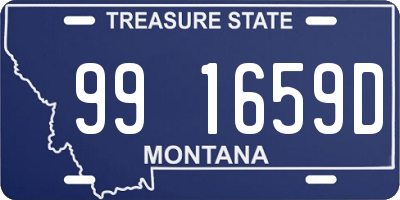 MT license plate 991659D