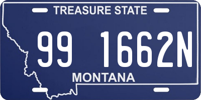 MT license plate 991662N