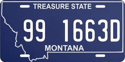 MT license plate 991663D