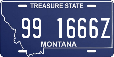 MT license plate 991666Z