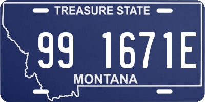 MT license plate 991671E