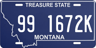 MT license plate 991672K