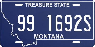 MT license plate 991692S