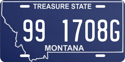 MT license plate 991708G