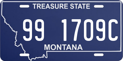 MT license plate 991709C