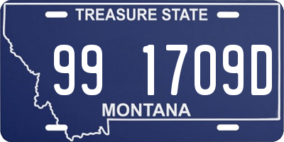 MT license plate 991709D