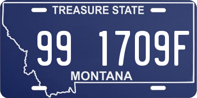 MT license plate 991709F