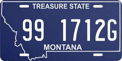 MT license plate 991712G