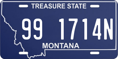 MT license plate 991714N