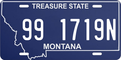 MT license plate 991719N