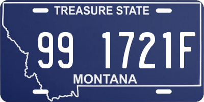 MT license plate 991721F