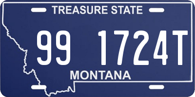 MT license plate 991724T