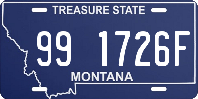 MT license plate 991726F